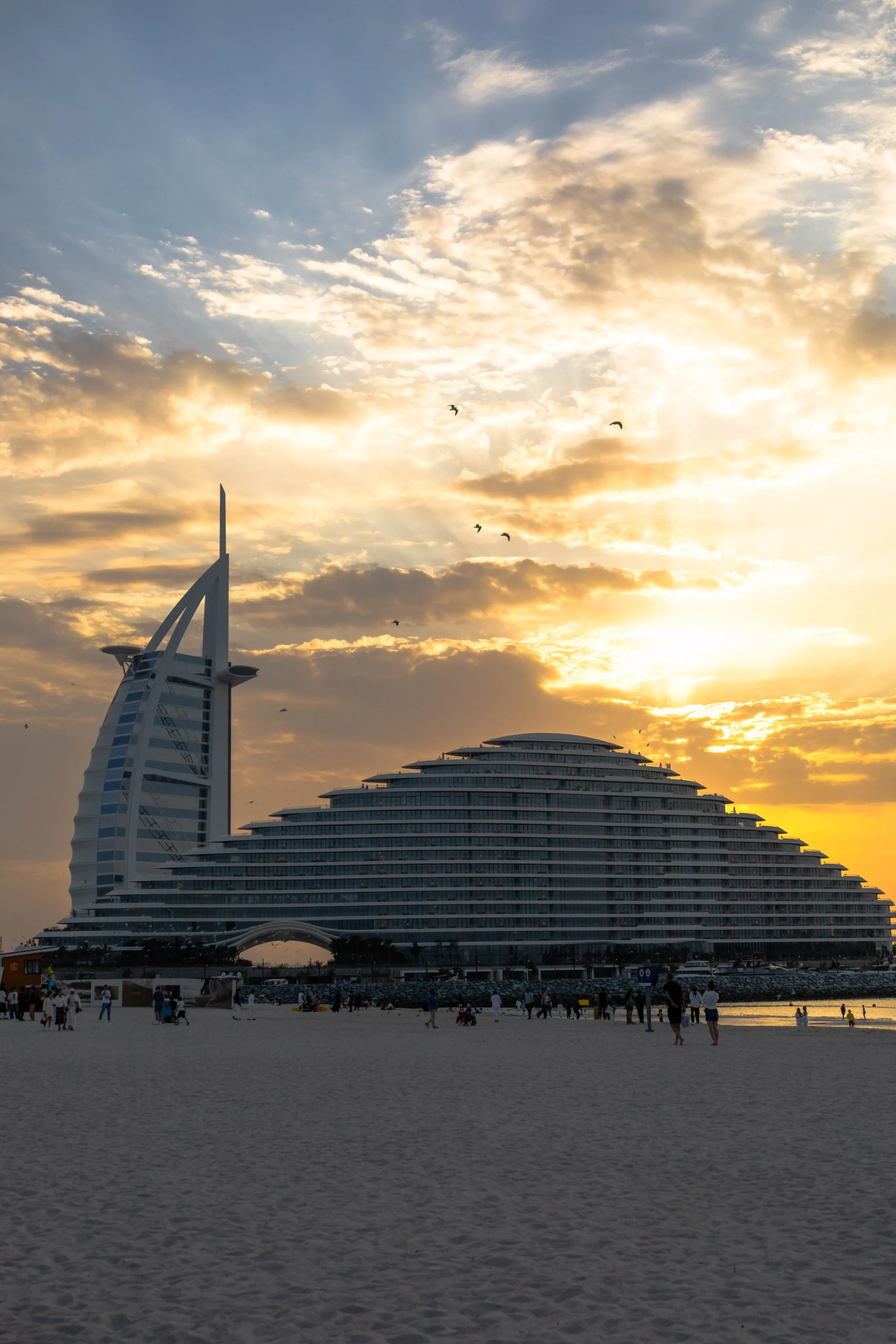 Burj Al Arab zonsondergang