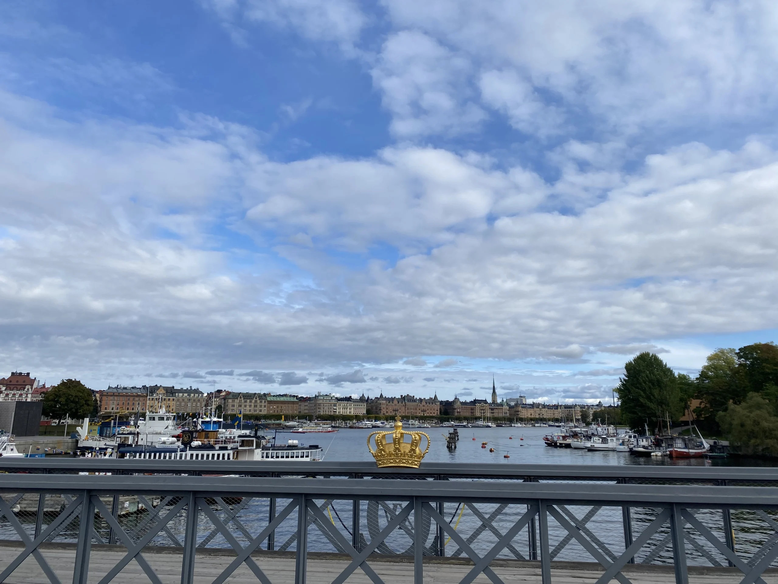 Uitzicht op Stockholm vanaf het eiland Skeppsholmen