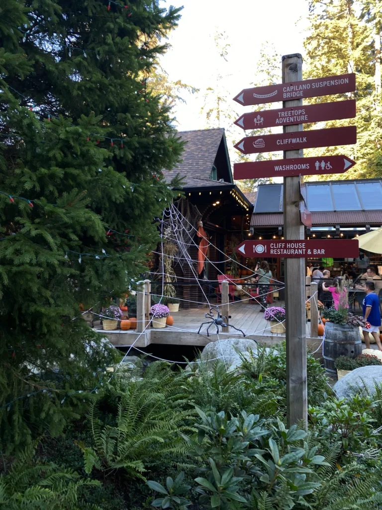 Wegwijzer Capilano Suspension Bridge Park