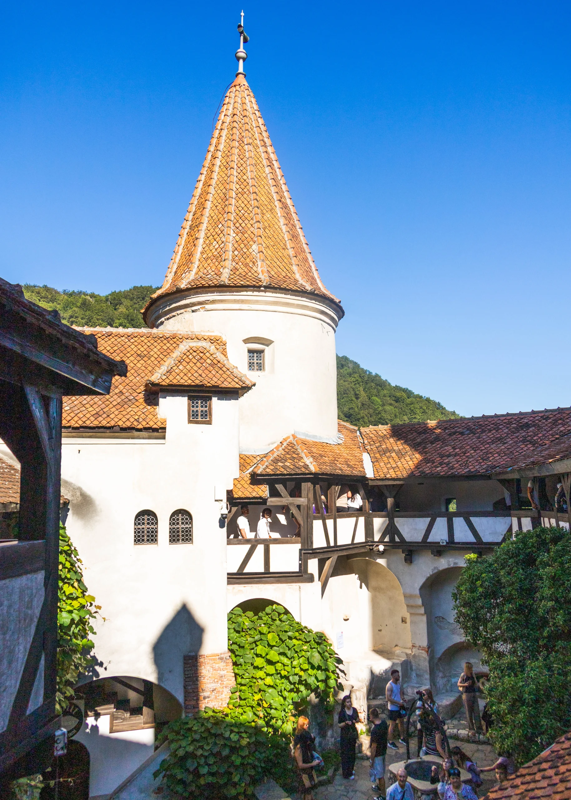 Binnenkant kasteel van Bran in Roemenie