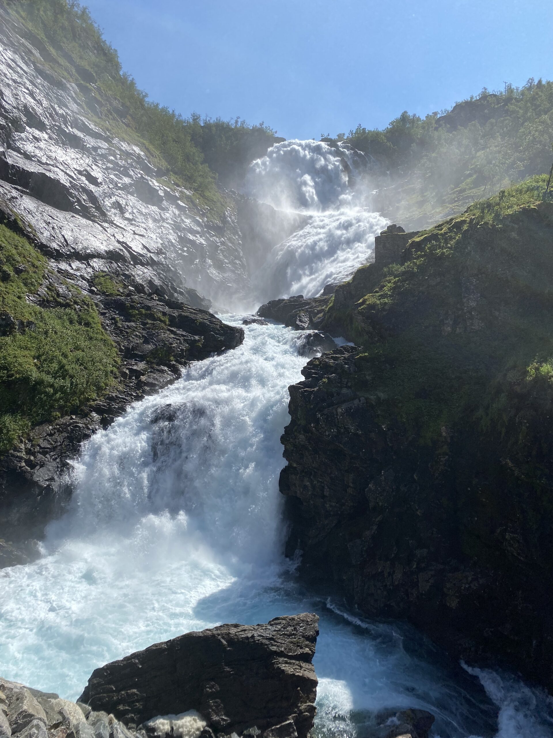 Waterval tijdens rit Flamsbana