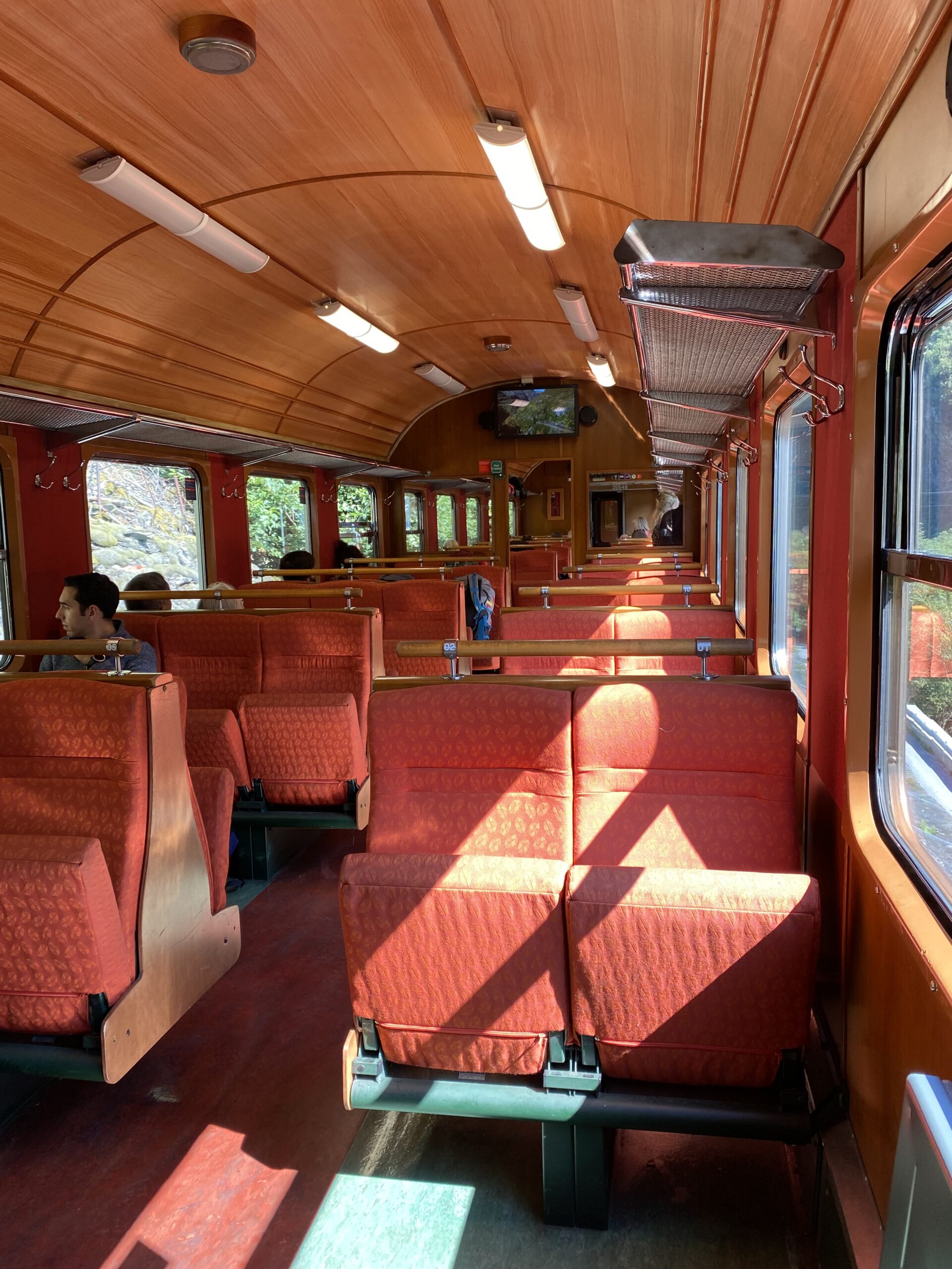 Binnenkant trein coupe Flamsbana