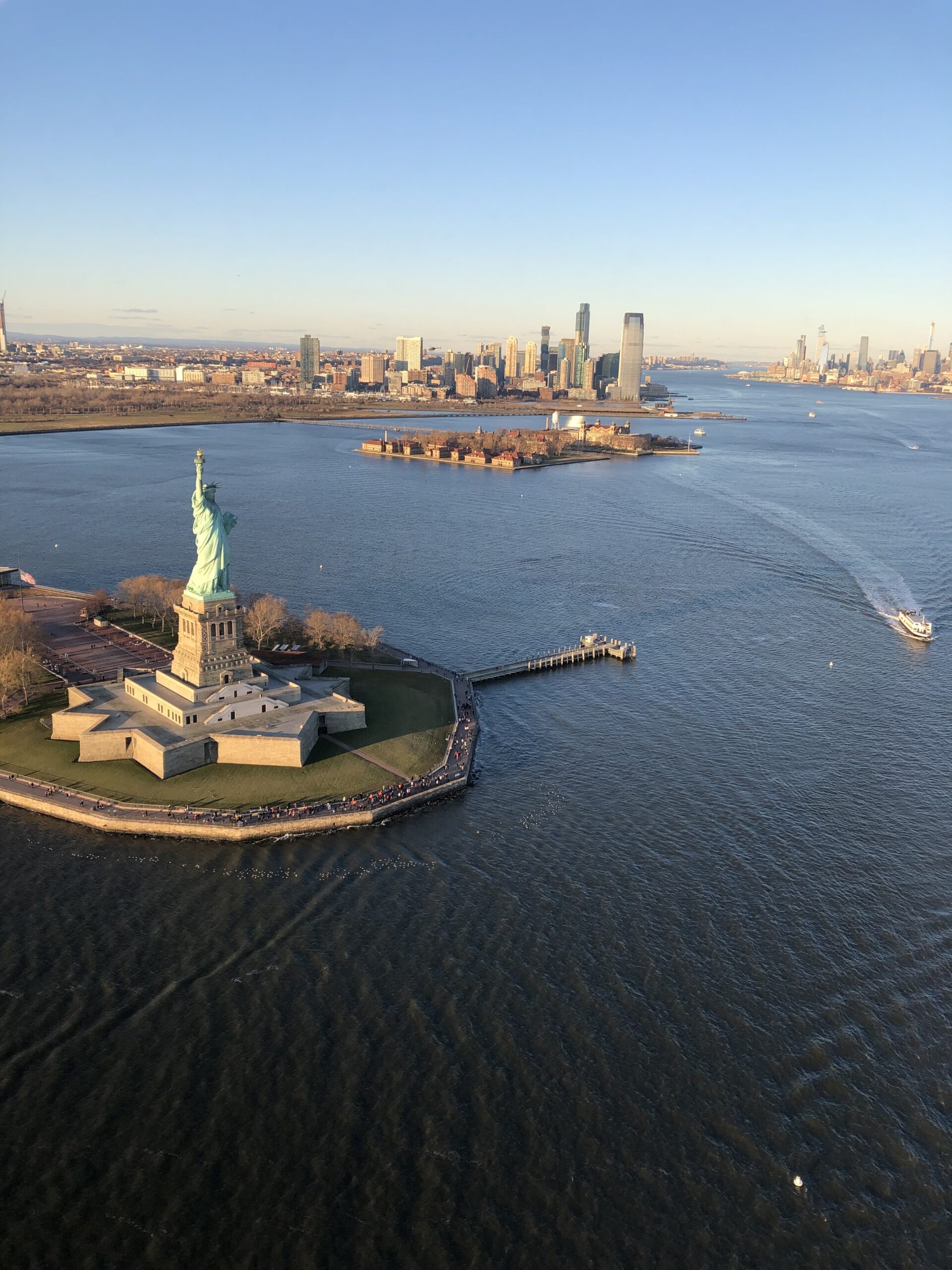 Uitzicht Vrijheidsbeeld helikopter