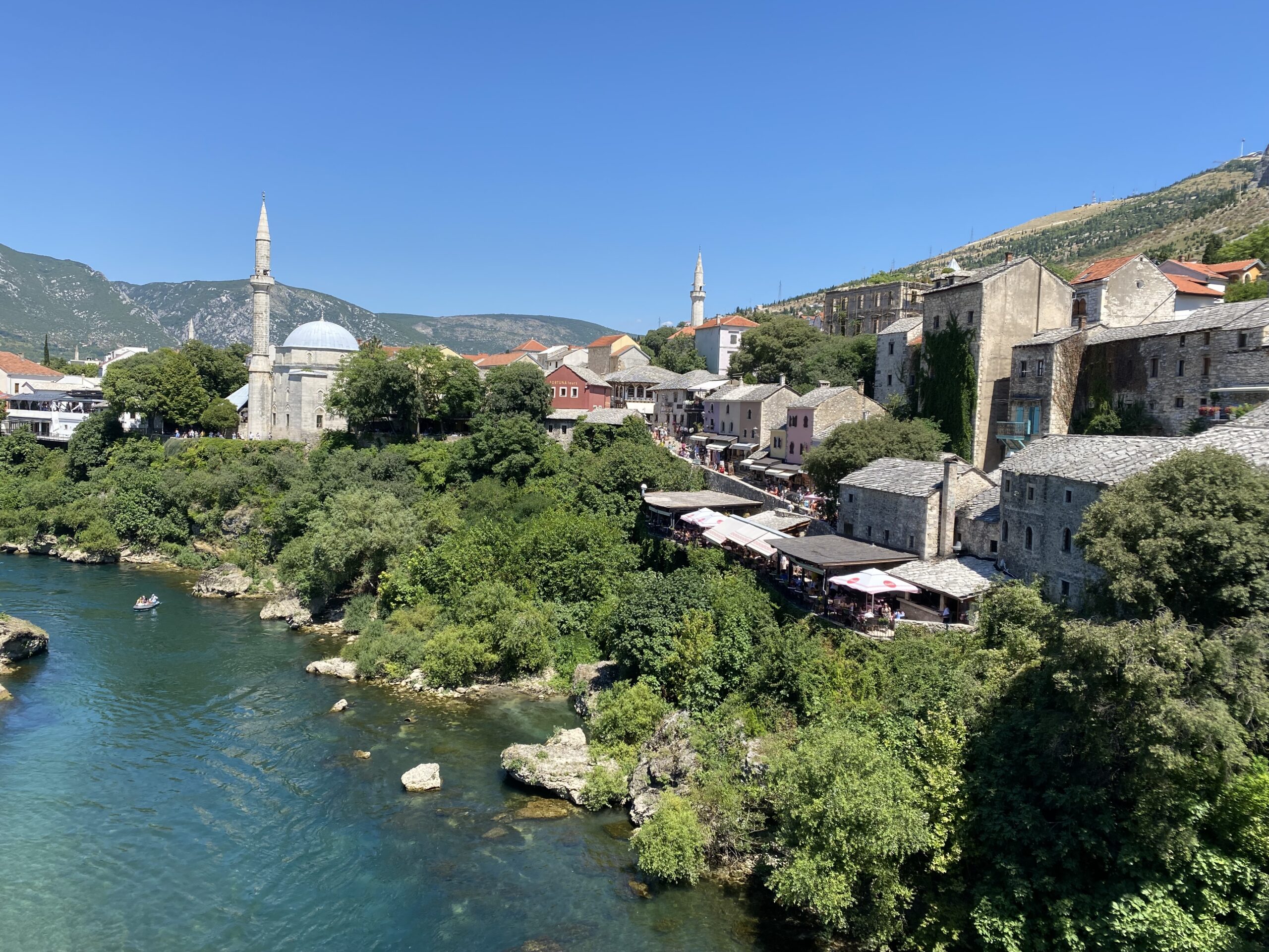 Uitzicht over de straten van Mostar